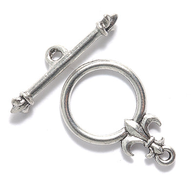 PW1118-S: Toggle Fleurdelis Sil 16mm X 25mm