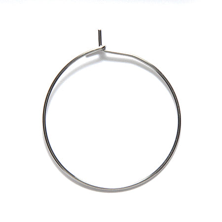 FI5010-SN2: Hoop Earring 25mm 21GA Stainless Steel - 6PR
