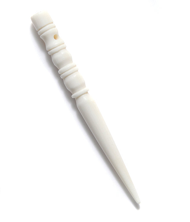 BN352-35: Bone HairPin Carve 3.5" 2 Pieces