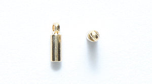 FI161-2G: Cord End Loop 2mm 1mmID Gold 6PPK
