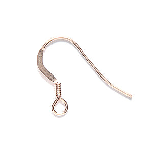 FI54-RG: Earring French Flat Coil Rose GoldFill - 1PR