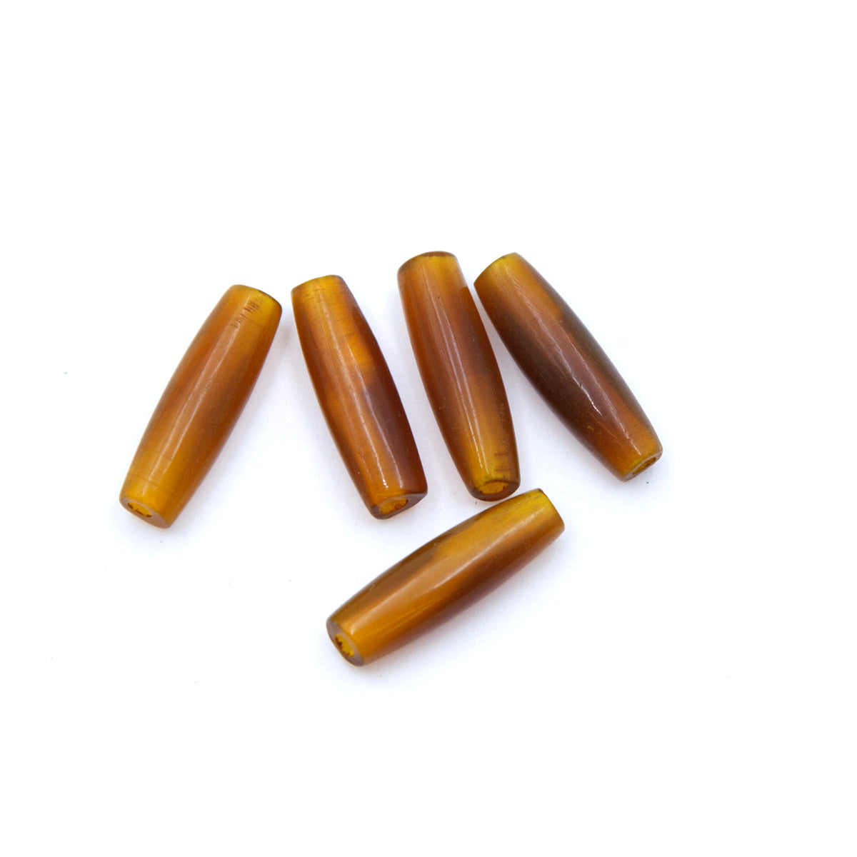 18HP255-T: Horn Pipe Amber Thin 3/4 Inch 25 Pieces