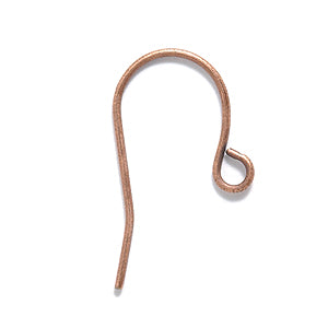 FI44-AC: Ear Wire Shepherds Hook ANT CPPR 21GA - 6PR