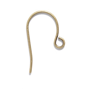 FI44-AB: Ear Wire Shepherds Hook ANT Brass 21GA - 6PR