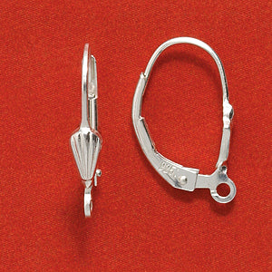 FI538-SS: Earring Lever Back Shell Sterling - 1PR