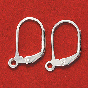 FI535-SS: Earring Plain Lever Back Sterling - 1PR