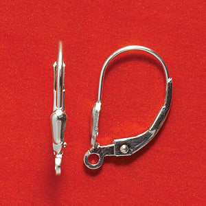 FI531-SS: Earring Leverback Tear Drop Sterling - 1 PR