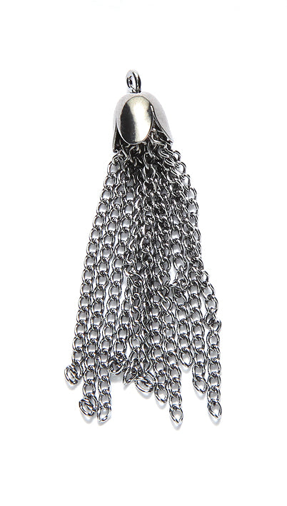 FI800-35GM: Chain Tassel 35mm Gunmetal 2PPK