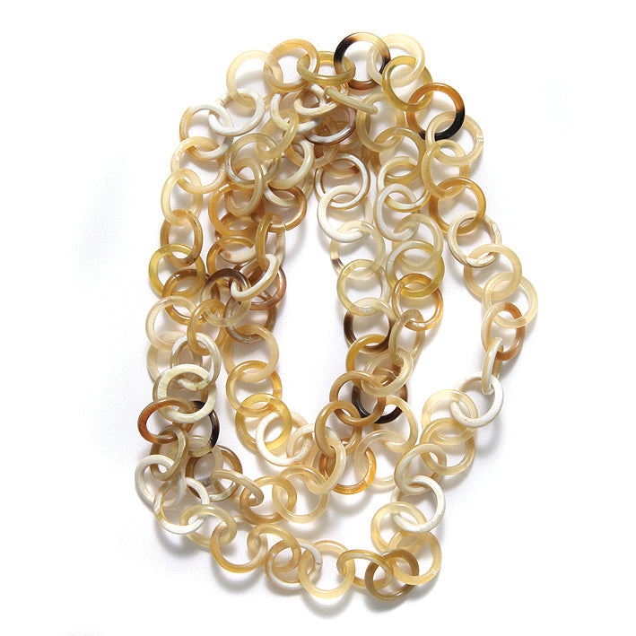 HR2000: Horn Chain 15mm Link Necklace 42inch - 1 Each