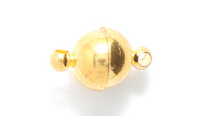 FI146-6G: Clasp Magnetic Round 8mm Gold 1PC