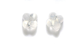 FI20-SSC: Earring Back Silicone Clover Sterling - 10PPK/5PR