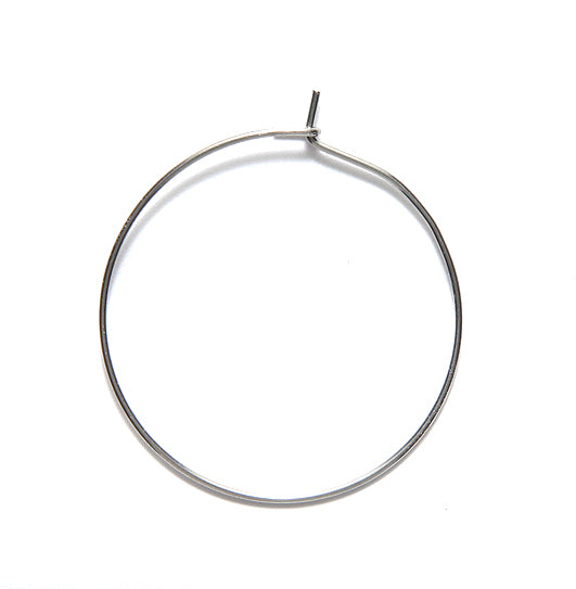 FI5010-SN3: Hoop Earring 30mm 21GA Stainless Steel - 6PR