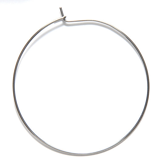 FI5010-SN4: Hoop Earring 40mm 21GA Stainless Steel - 6PR