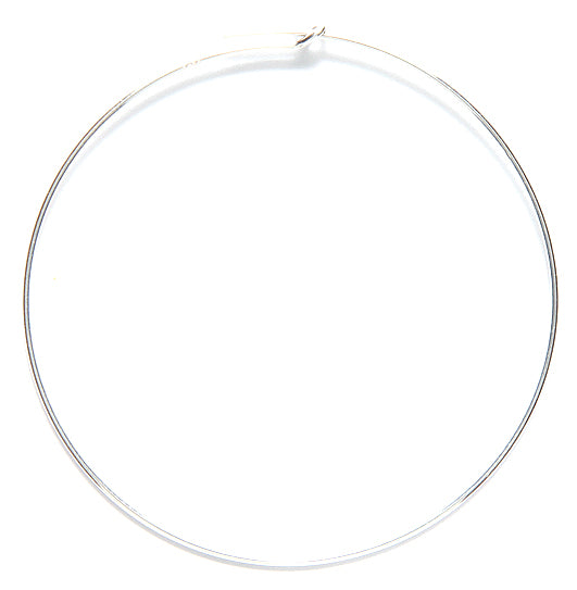 45FI56-SS: Earring Wire Hoop 45mm Sterling - 1PR