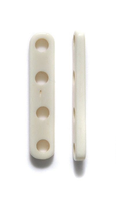 99LC112-4: Bone Choker Spacers 4 Hole 9x28m Average 20 Pieces