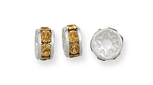 73CC254-S: Preciosa R/S Rondell Topaz Silver 5mm-- 48PC