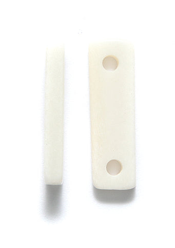 99LC112-2: Bone Choker Spacers 2 Hole 8x27mm Average 25 Pieces