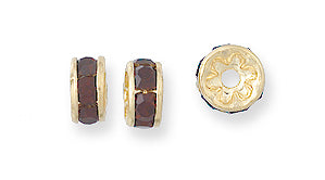 73CC246-G: Preciosa R/S Rondell Garnet Gold 5mm-- 48PC