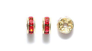 71CC242-G: Preciosa R/S Rondell Light Siam Gold 4.5mm-- 48PC