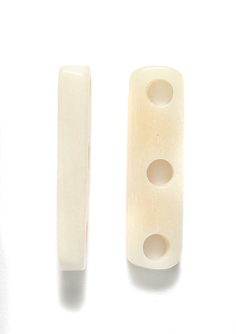 99LC112: Bone Choker Spacers 3 Hole 8x29mm Average 25 Pieces