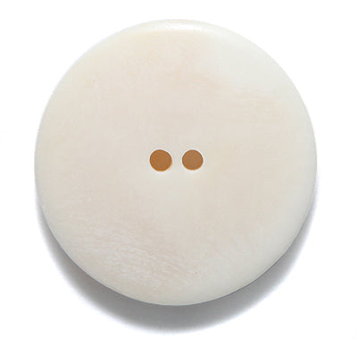 27BN114-BU: Bone White Button 27mm 2 Hole 8 Pieces