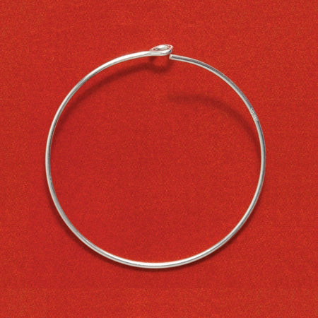 25FI56-1SS: Wire Hoop Earring Sterling 25mm - 22GA
