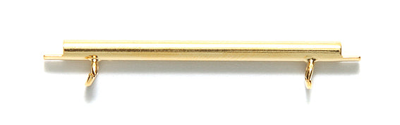 35FI83-G: Miyuki Slide End Tube 35mm 2 Loop Gold Plate - 2 PPK