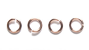 4FI221-RG: Jump Ring Rose Gold PLT 4mm 21ga - 50PPK/1.9GM