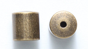 8FI233-AB: Cord End Cap 8x8.5mm 7mmID ANT Brass PLT - 2PPK