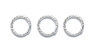 6FI206-SSS: Jump Ring 6mm 21GA Sterling SPKL - 20PPK