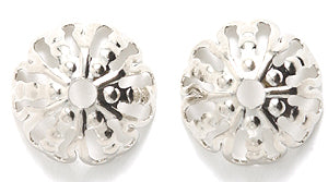 10FI249-S: Cap Filigree NCKL SIL 10mm 24PC