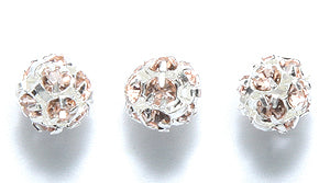 6CC291-BS: CZ R/S Ball Light Rose Silver 6mm-24PC