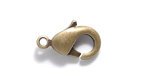 12FI644-AB: Clasp Lobster ANT Brass 12x7 24PC