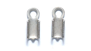 1FI137-AS: Ending Loop 2mm ID 4x9mm ANT Silver-12PC