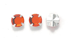 5RH234R: Preciosa Rosemontee Orange Silver 5mm-24PC