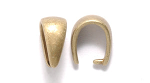 10FI380-AB: Pinch Bail 10mm ANT Brass-4PC