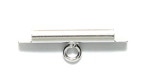 15FI83-S: Miyuki Slide End Tube 15mm Silver Plated- 2ppk