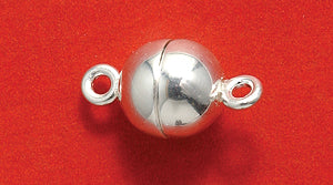 8SS147: Magnetic Clasp Round 8mm Sterling - 1 Set