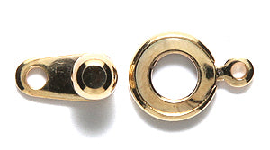8FI155-G: Clasp Ball & Socket 8mm Gold Plate 4 Sets