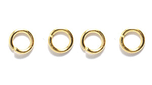 4FI221-G: Jump Ring Gold 4mm 21ga - 140PC/5GM