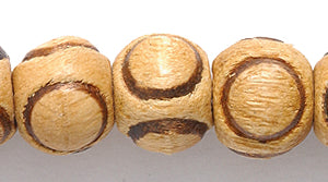9WO152-C1: Wood Round With Carved Circle Natural 9mm