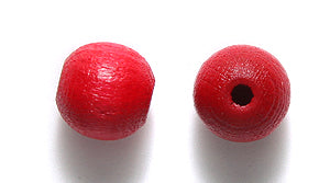 8WO147-CR: CZ Wood Round DK Red 8mm-100PC