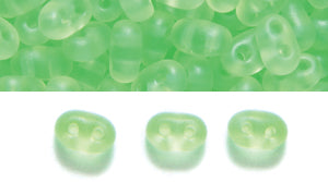 74SB684 N2R: CZ Twin 2-H SB Trans Neon Green 2.5x5mm 50GM