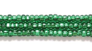 11SB484R: CZ Seed Bead SIL-Line MED Green 11/0-1HK