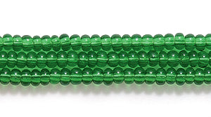 11SB283R: CZ Seed Bead Trans MED Green 11/0-1HK