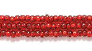 11SB446R: CZ Seed Bead SIL-Line Garnet 11/0 & -rh-1HK
