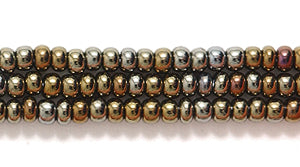 10SB558R: CZ Seed Bead Brown Iris AB 10/0-1HK