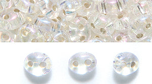 74SB412 ABR: CZ Twin 2-H Silverlined Crystal AB 2.5x5mm 50GM