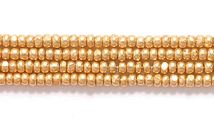 13SB854-CR: CZ Seed Bead Charlotte Cut Metallic Gold 13/0-1HK
