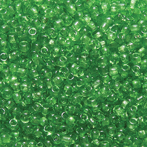 11SV283-3QR: Vin VEN TRNS Yellow Green #3 SQ-HOLE 11/0 50GM